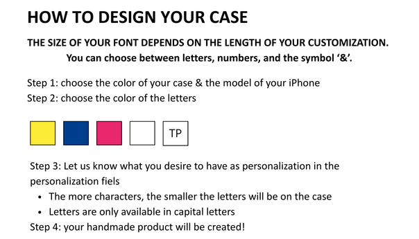 Transparant iPhone case - custom name in white